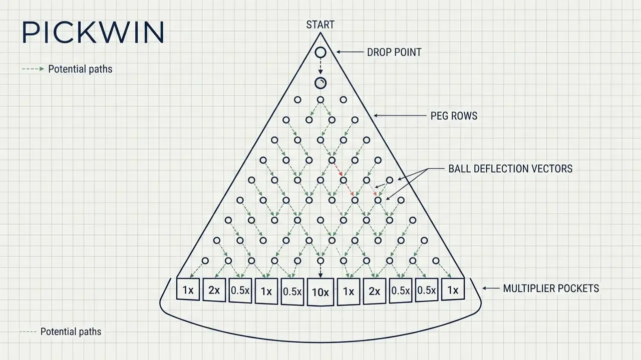 plinko game: pegs, ball and multiplier breakdown