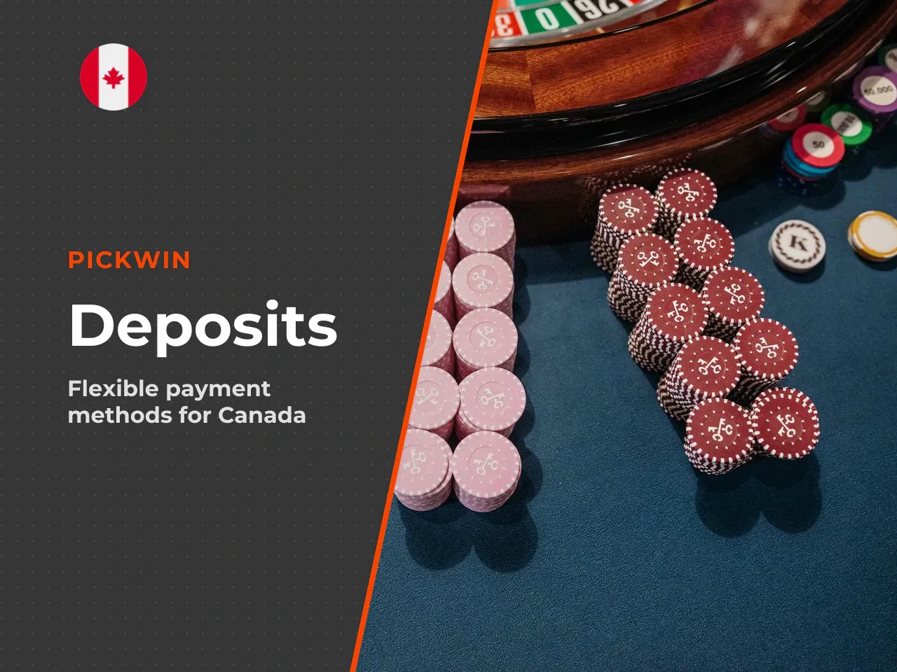 Deposit Options CAD, Bank Transfer, and